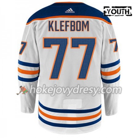 Dětské Hokejový Dres Edmonton Oilers OSCAR KLEFBOM 77 Adidas Bílá Authentic